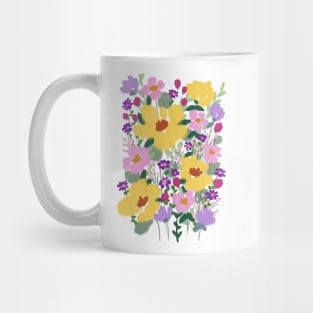 Abstract Wild Flowers Illustration Mug